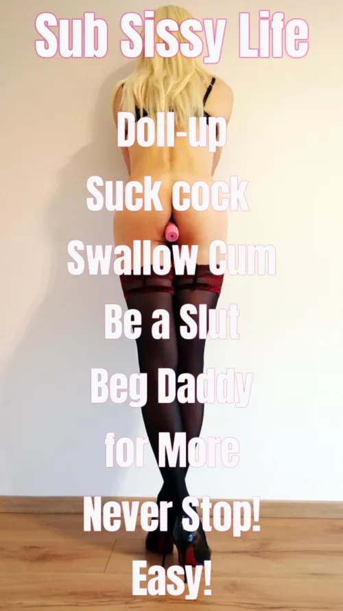 Be a sub sissy bimbo! don't think, submit! (it's me on the pic 😇)