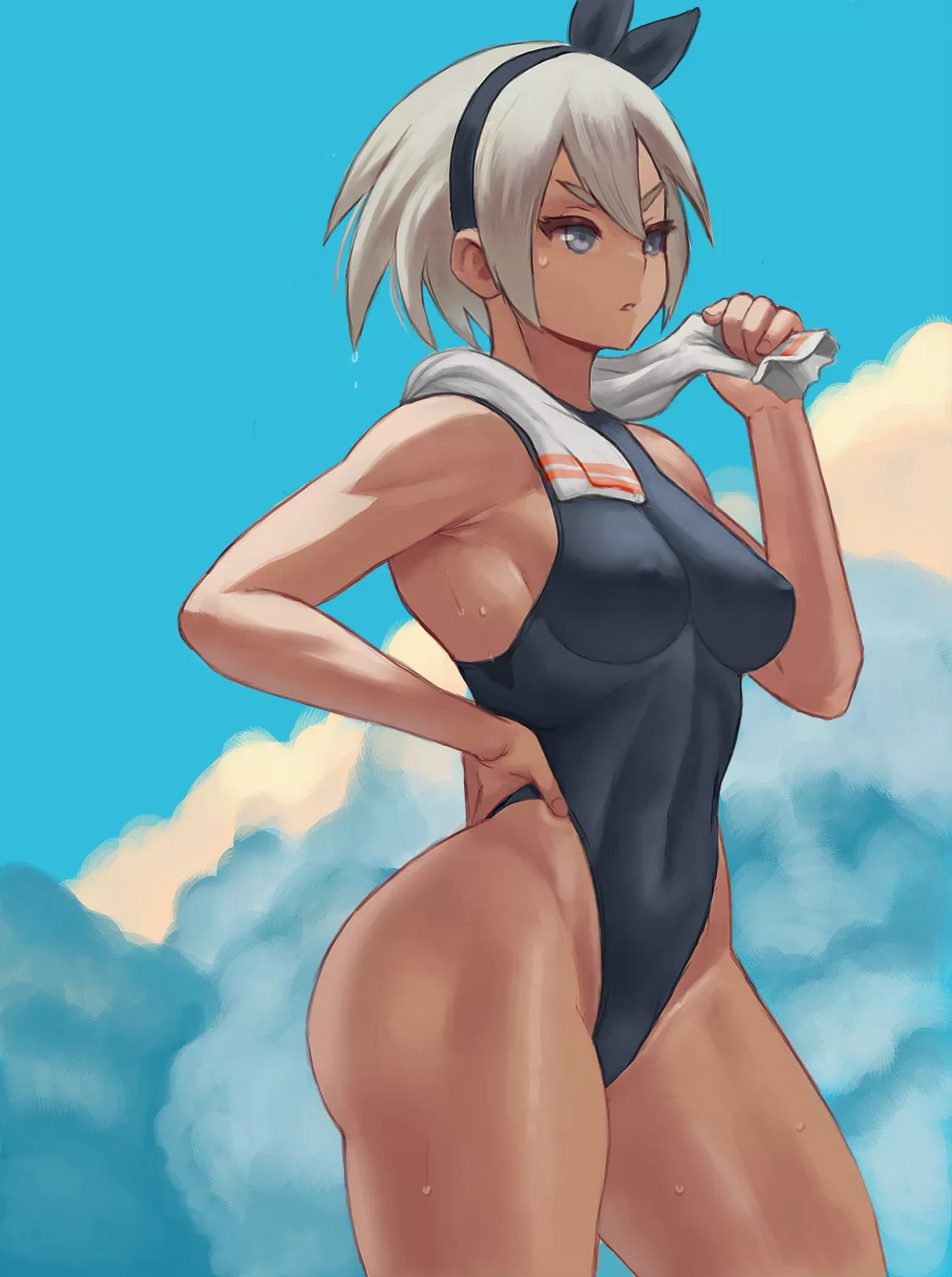 Bea on the beach (zefra bleu)