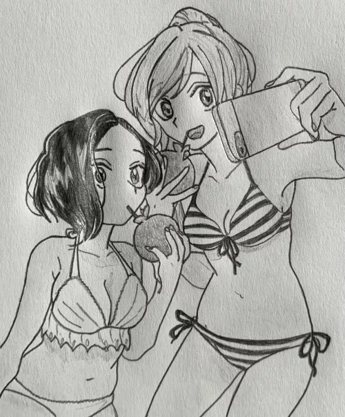 Beach day sketch [Hana Ni Arishi][oc]