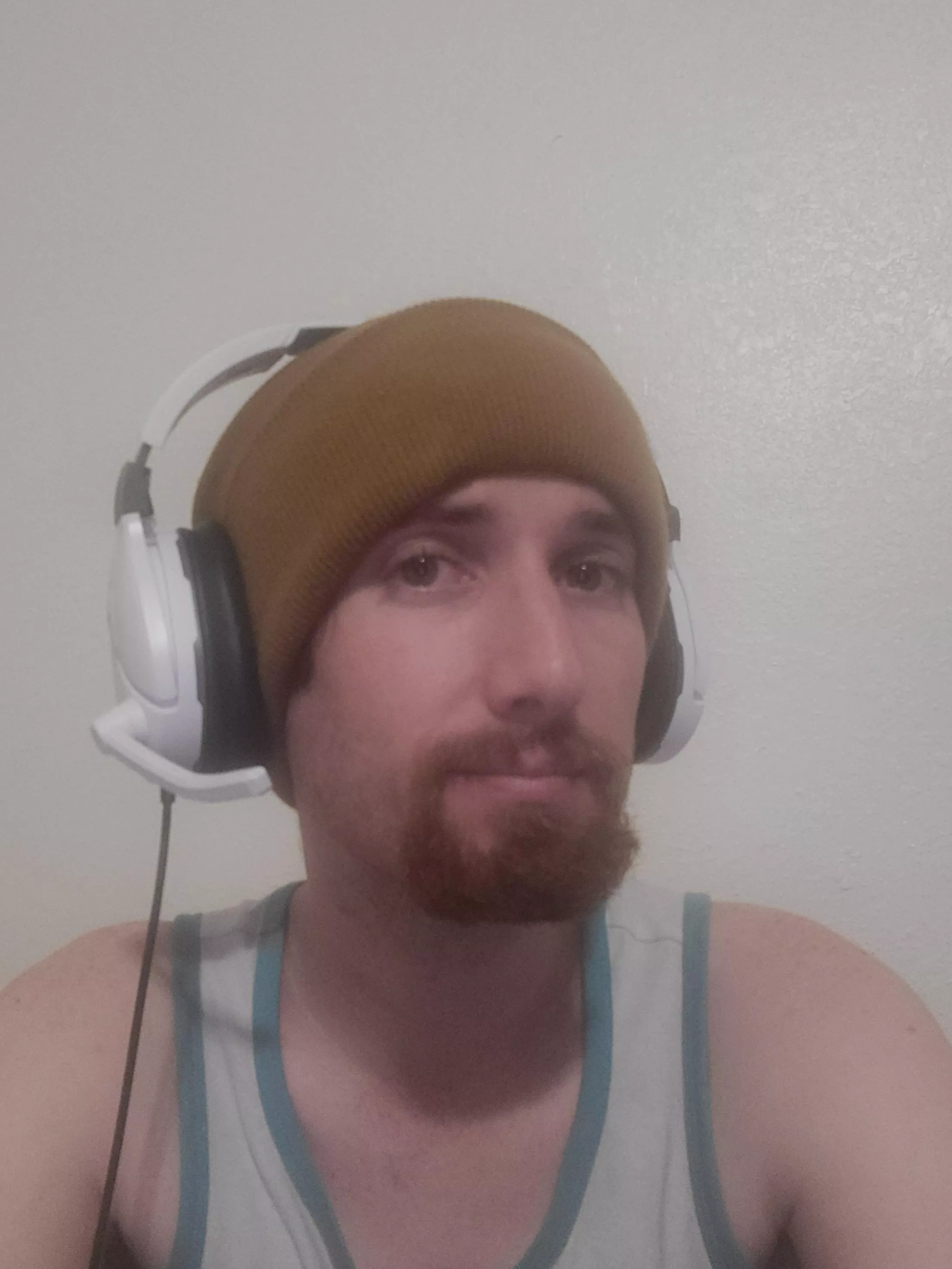 Beanie + headset = comfy gamer!. Hit me up boys!