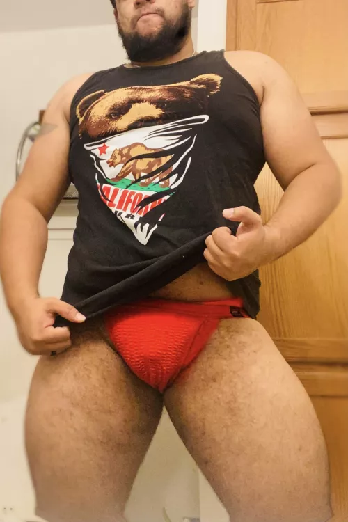 Bear in a jock