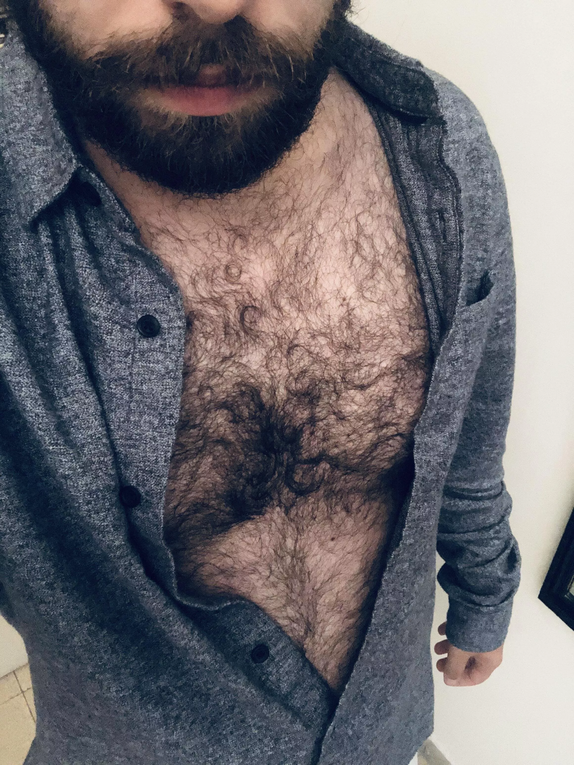 Beard and hairy chest