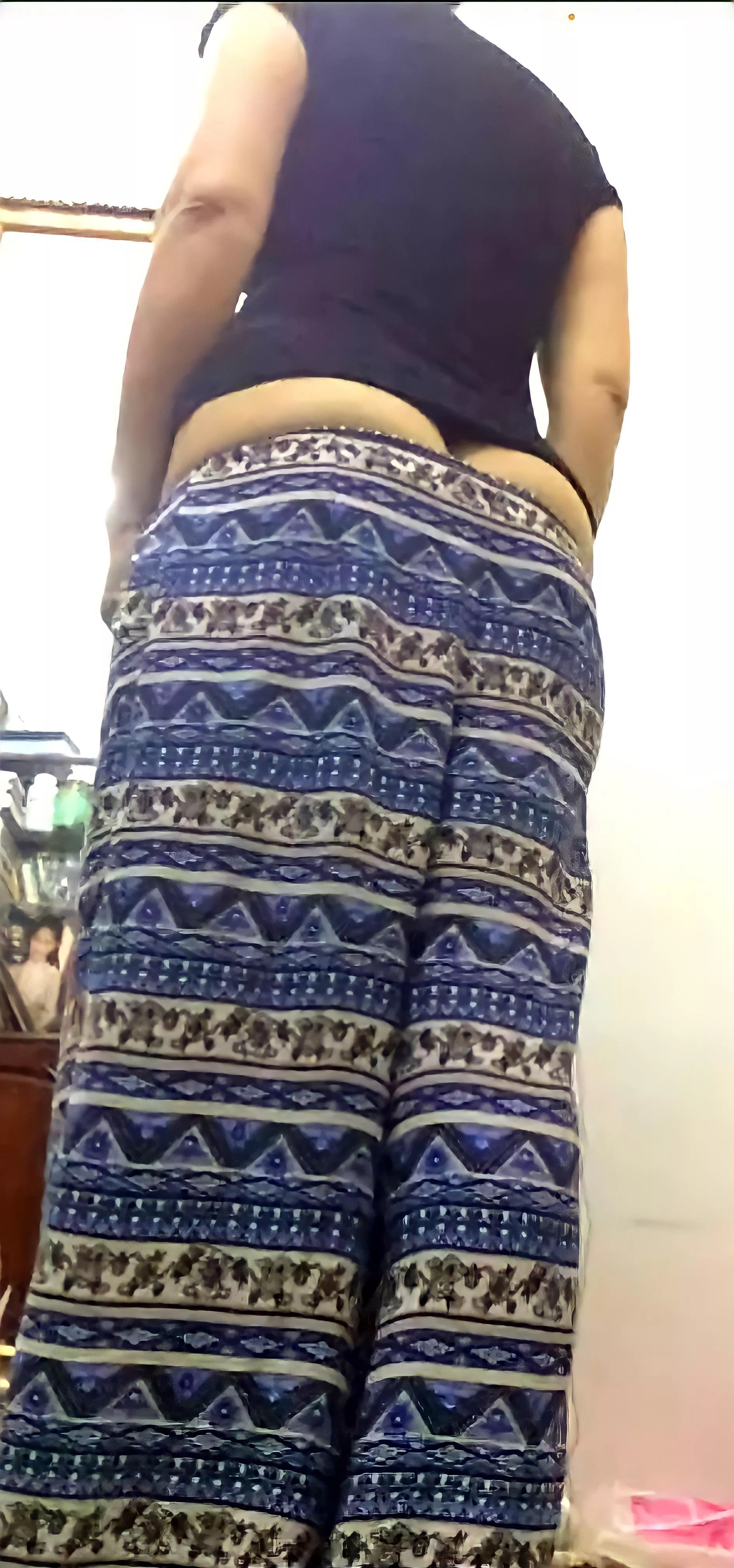 Beautiful 52 year old milfs pants are so low