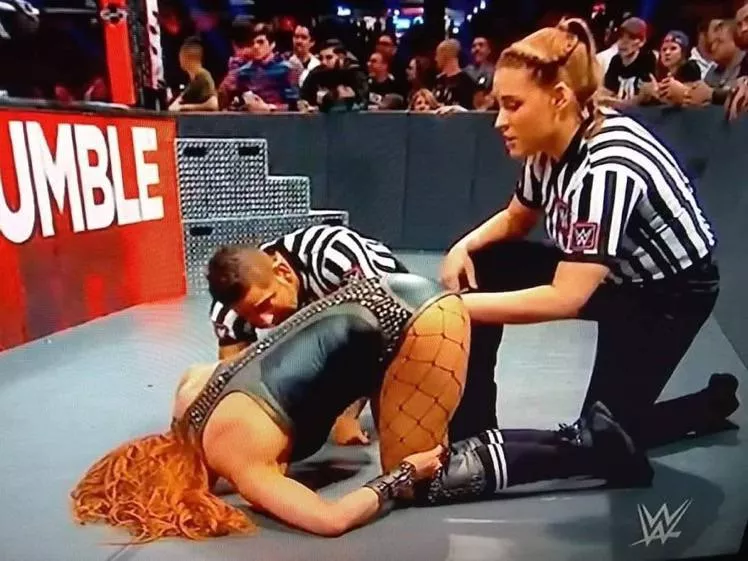 Becky getting her ass examined