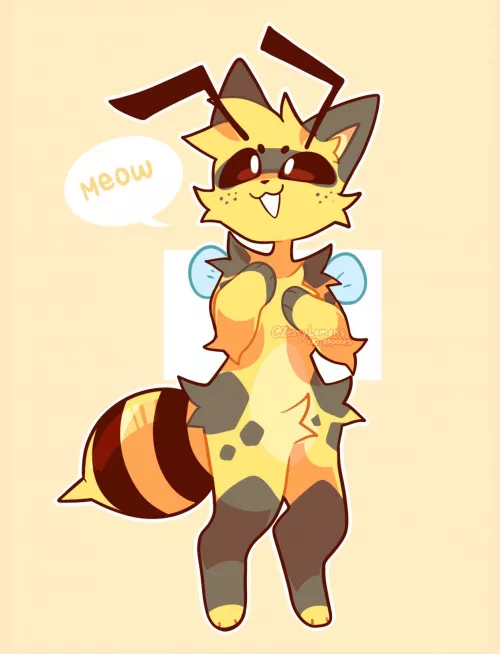 Beecat! [ art by me - @zestylemonss on twitter ]