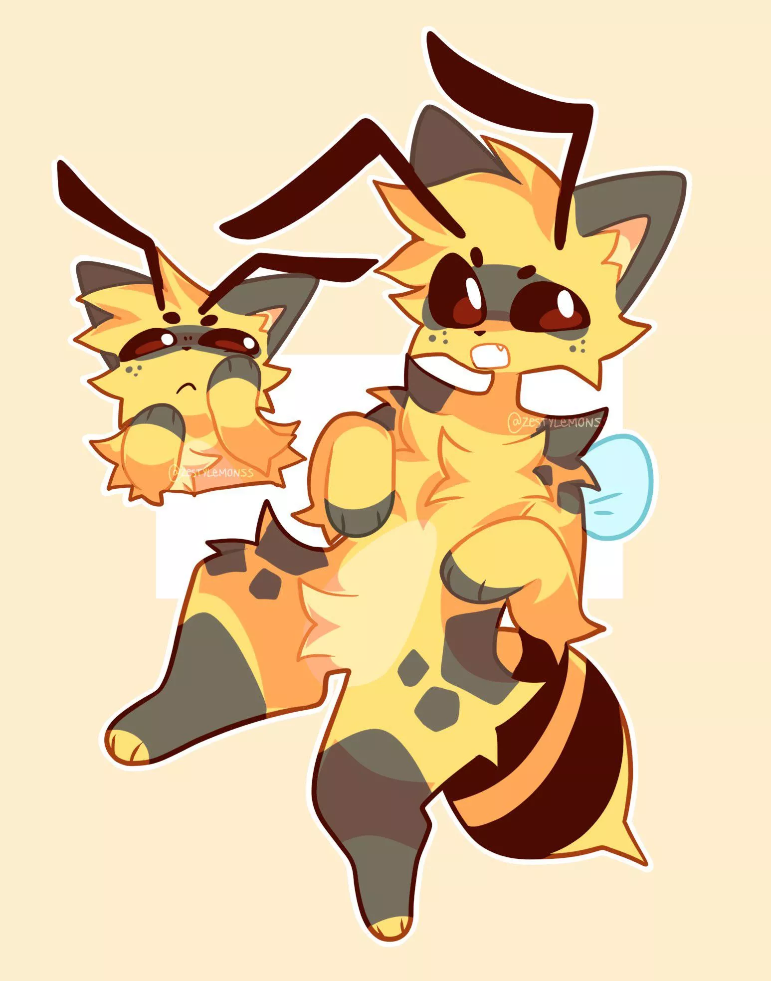 beecat doodles [ art by me @zestylemonss on twitter ]