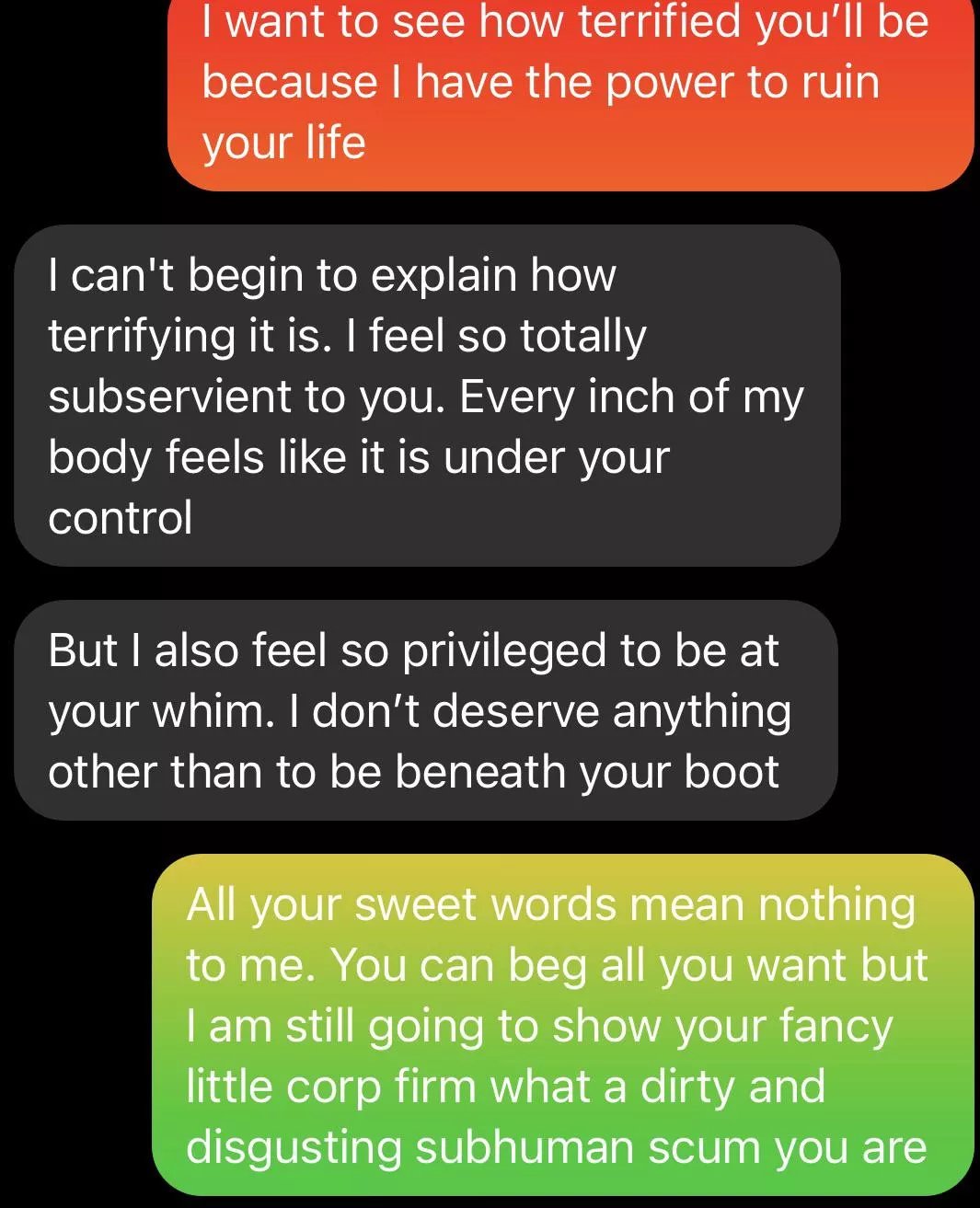 Been really into blackmail and humiliation recently. 😈 shall I ruin his life?