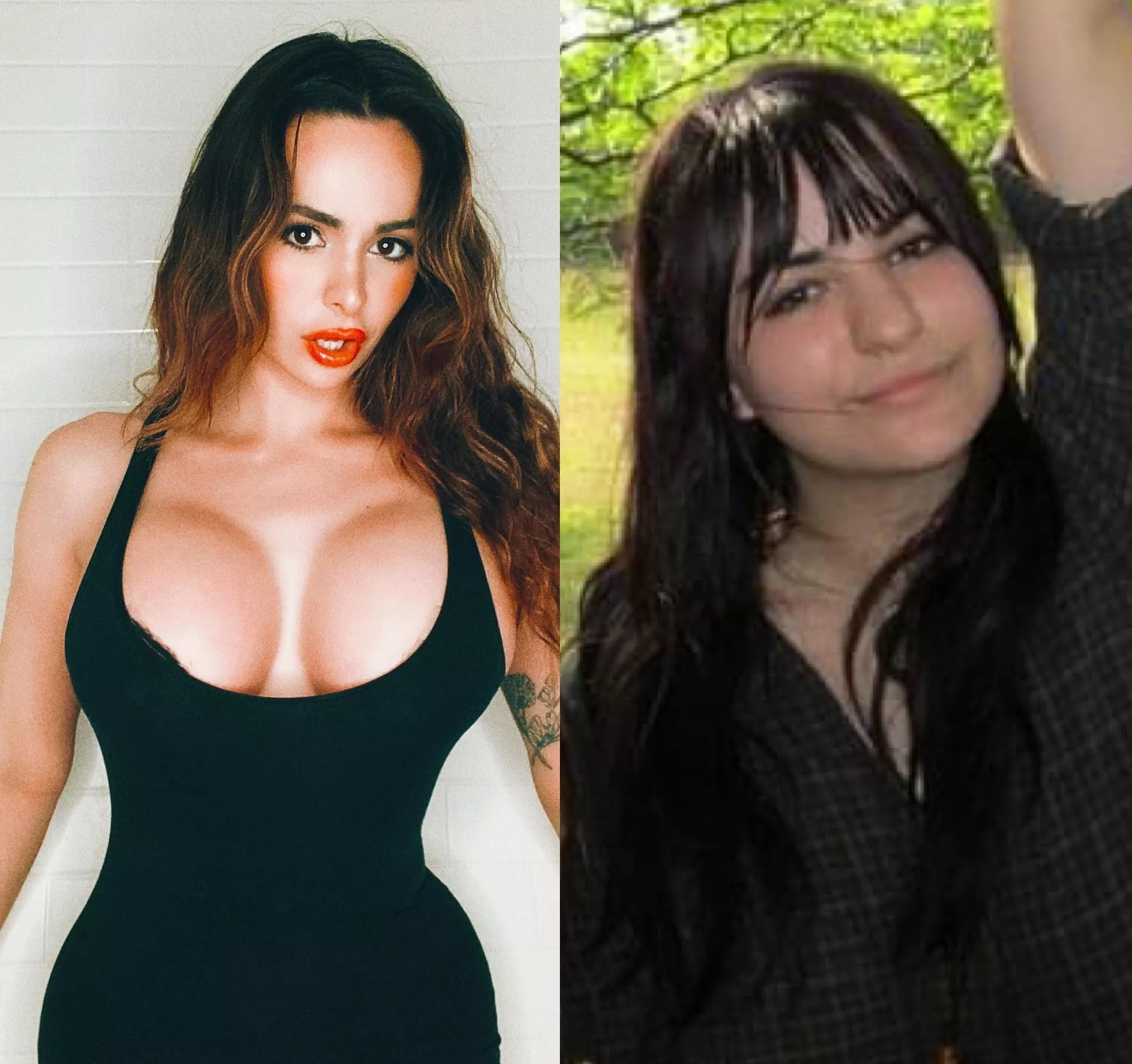 before adn after so far on my bimbo journey I love how I look so much better now!!!! so much more to go but heres so far :) before adn after so far on my bimbo journey I love how I look so much better now!!!! so much more to go but heres so far :)