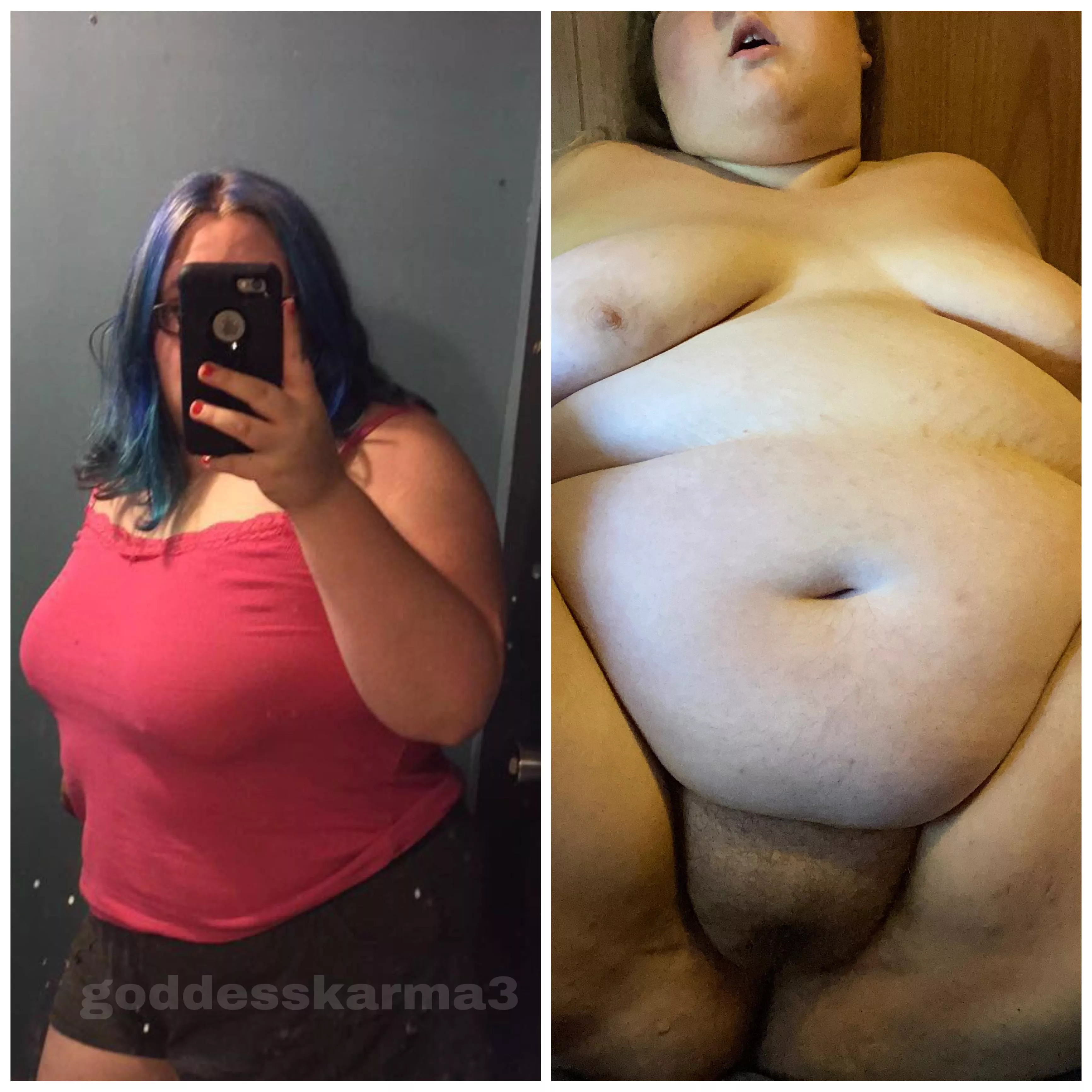 before & after ❤️ do you like my weight gain?