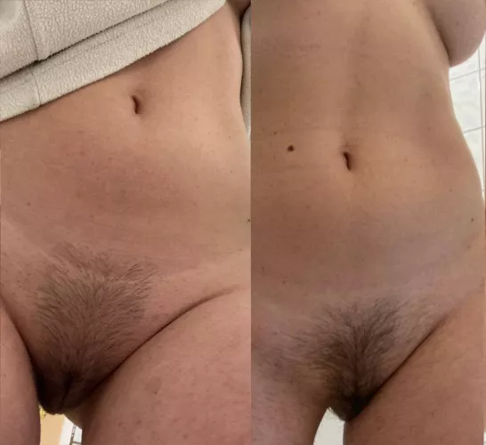 before and after a little trim