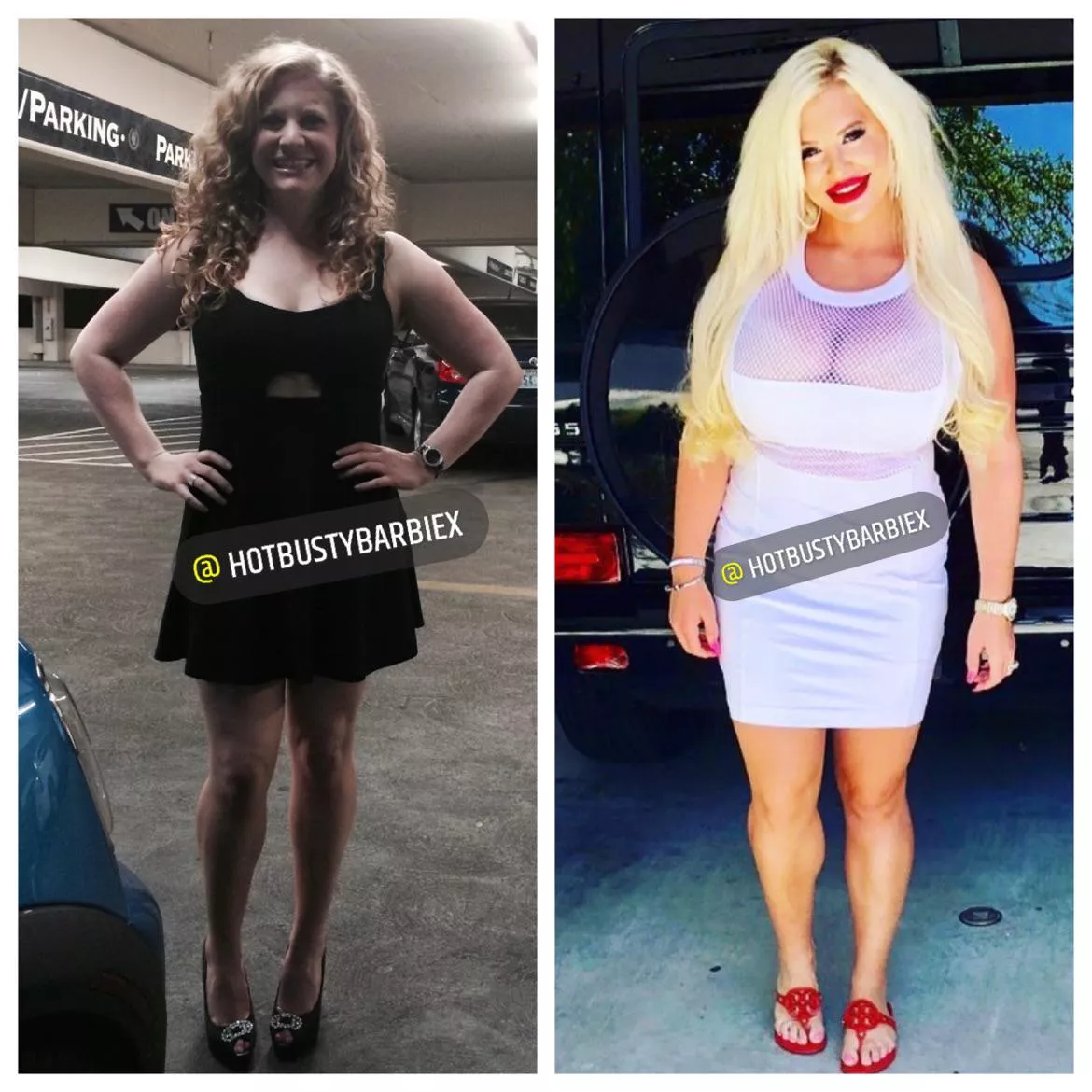 Before and after bimbofication Before and after bimbofication