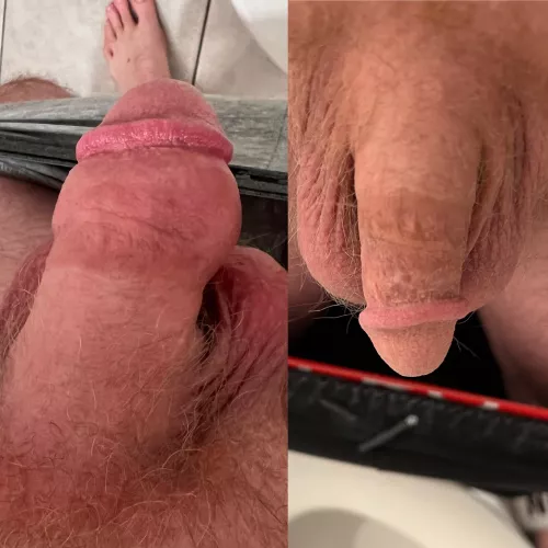 Before and after of 1hr of pumping..