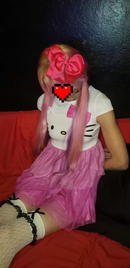 Being trained to sit still on display for daddy.