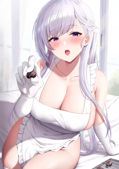 Belfast feeds Chocolate (AwayFuton3) [Azur Lane]