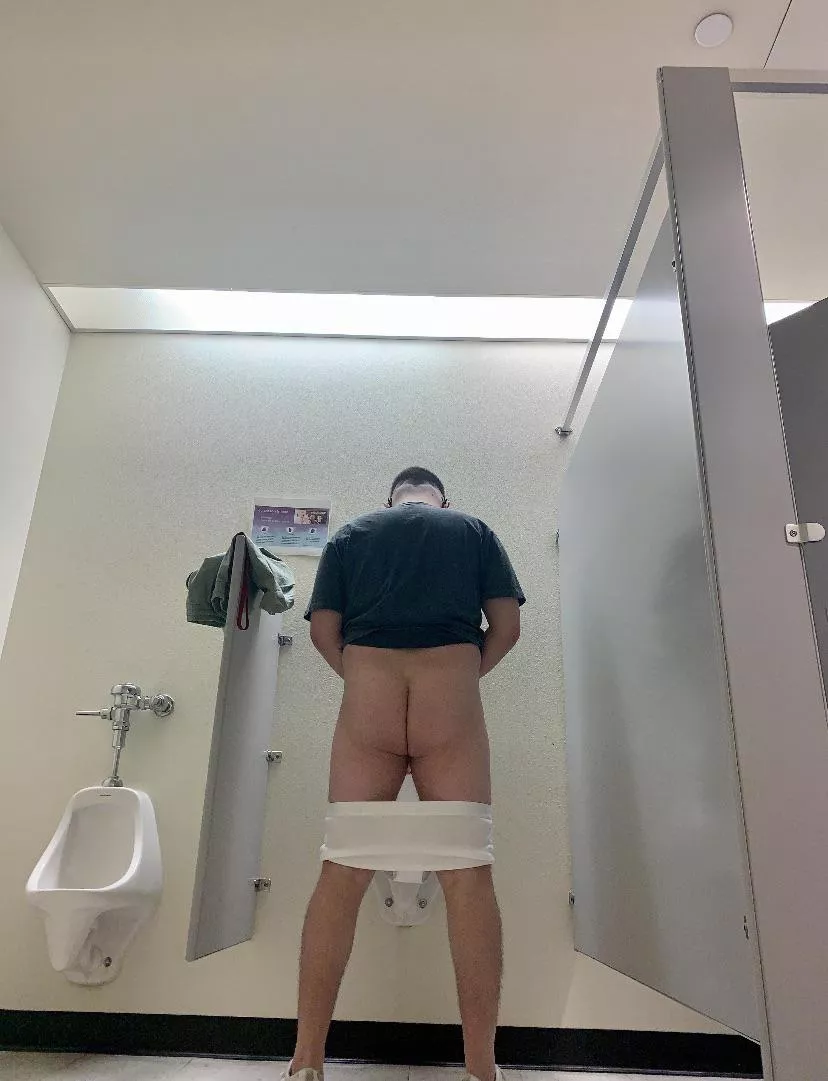 Best way to use the urinal is with no pants