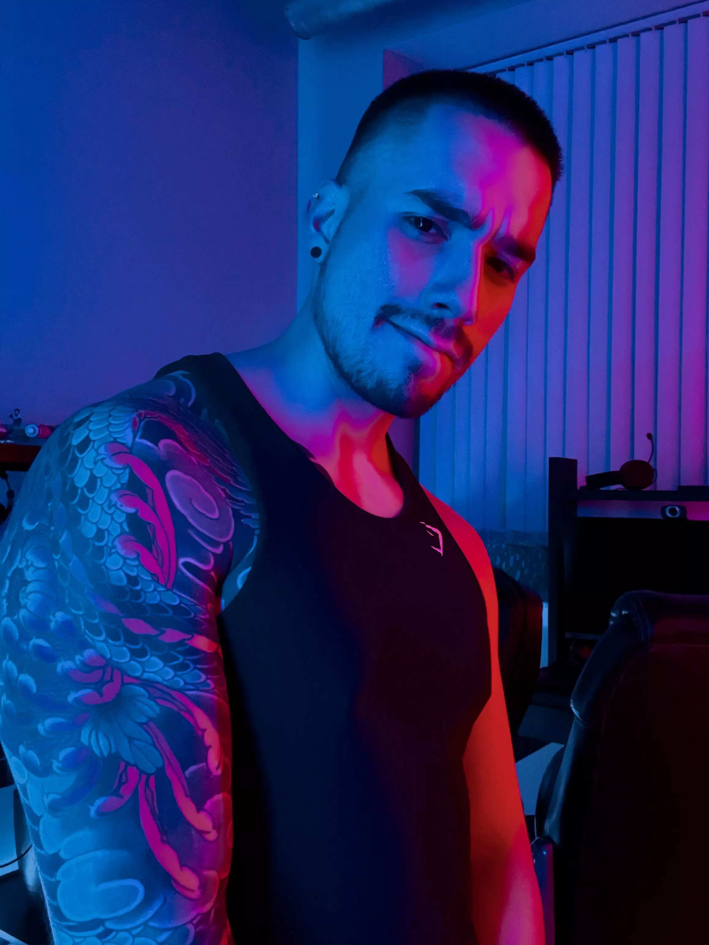 Better half installed some led lights in the gayming room Better half installed some led lights in the gayming room