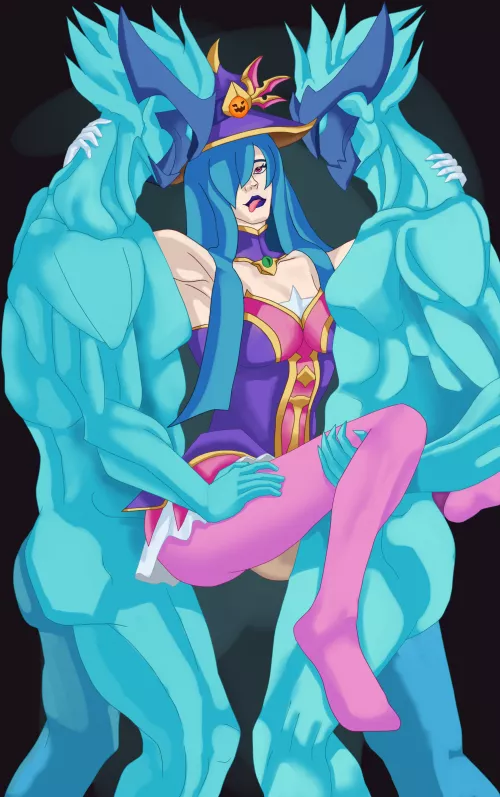 Bewitched Syndra and Death Sworn Zed by me (NoslenAvan)