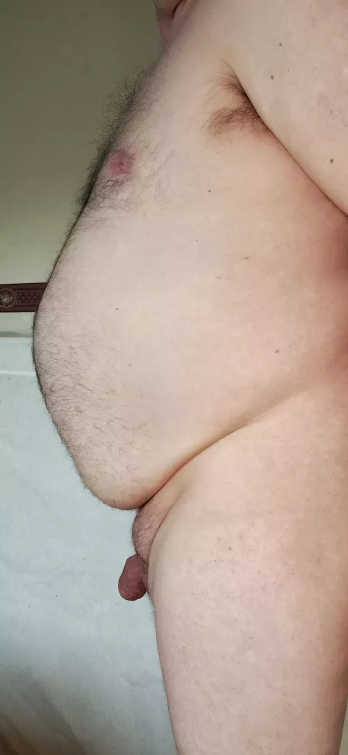 Big belly, small dick.