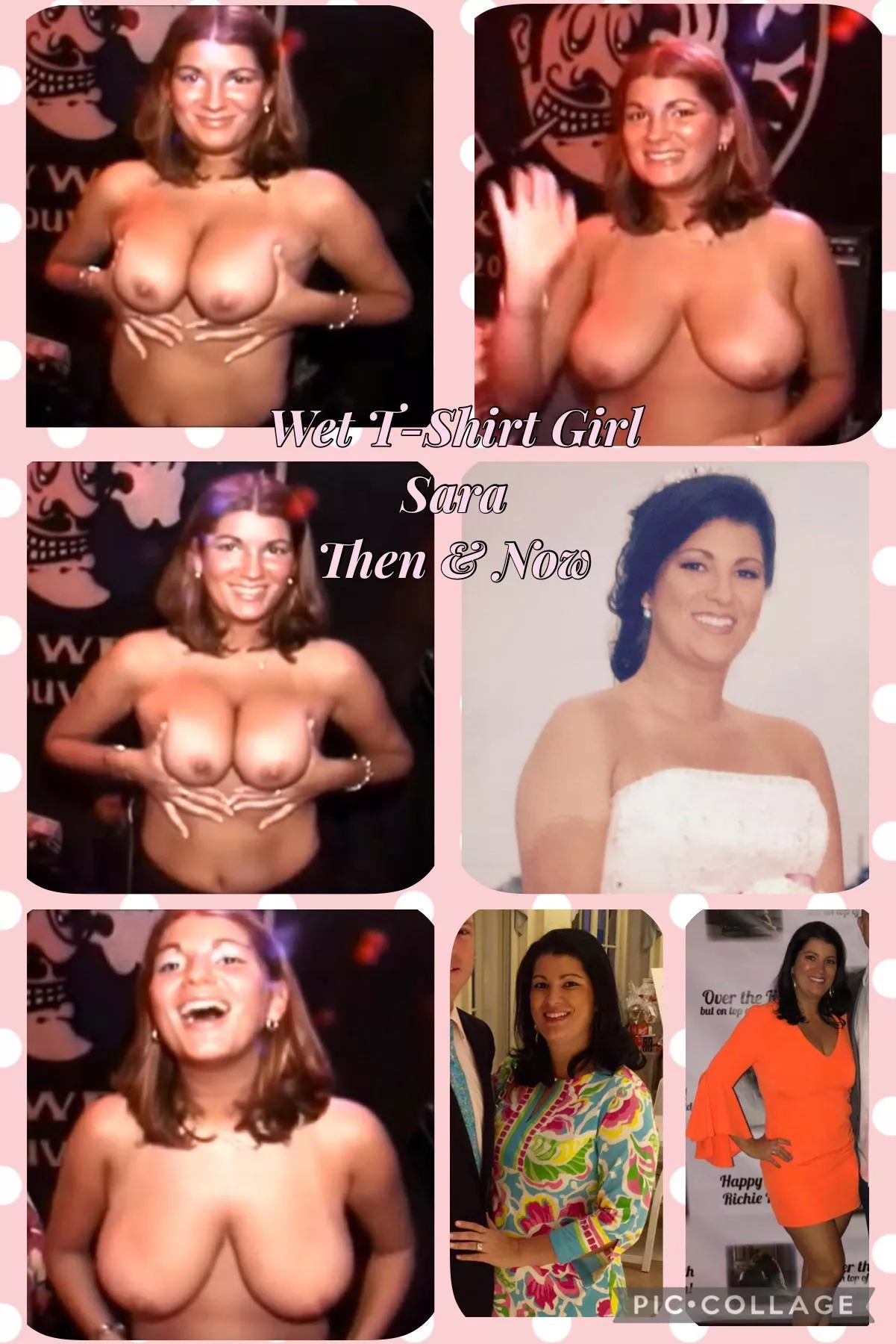 Big Boob Spring Break Girl, Sara’s Then & Now Pics