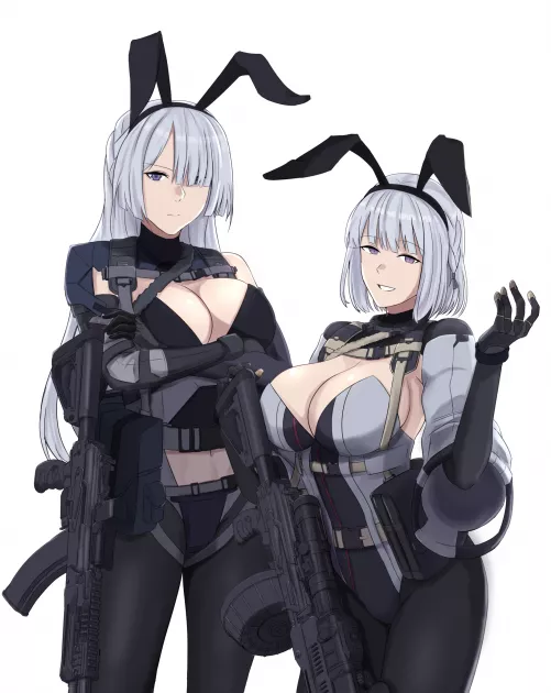 Big Titty Gunny Rabbits (AK-15 & RPK-16, Girl's Frontline, Task Force Defy)