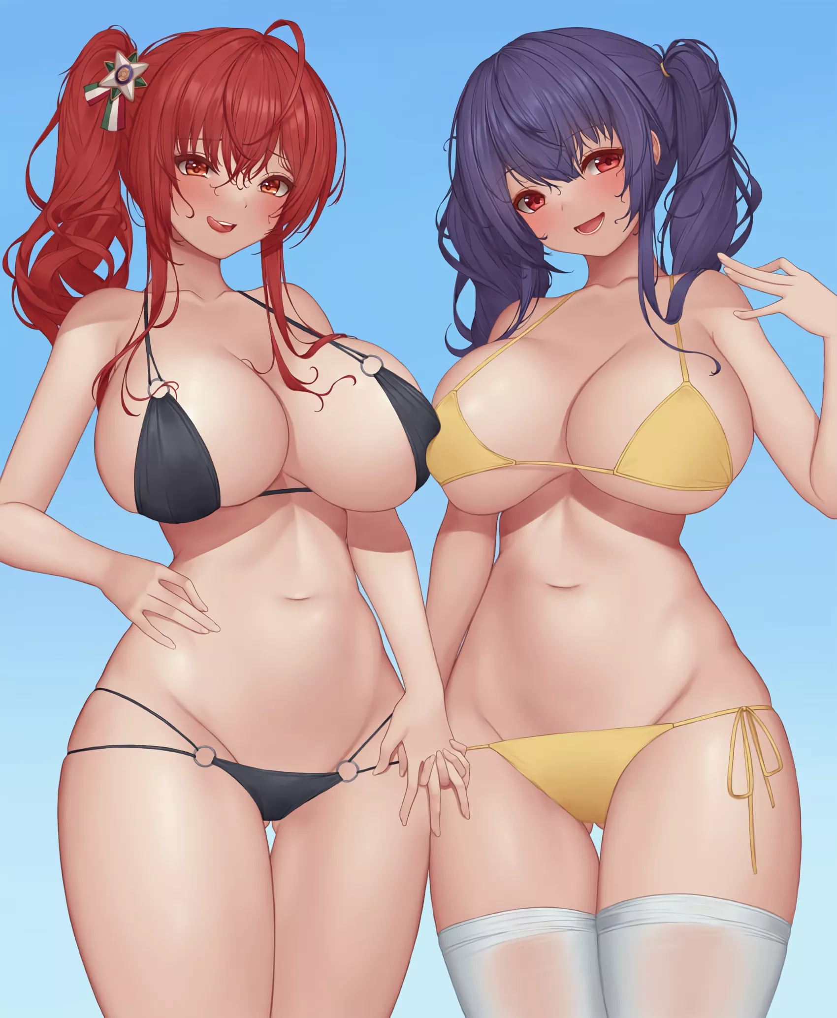 Bikini Zara and Pola (pinkcap_m) [Azur Lane]
