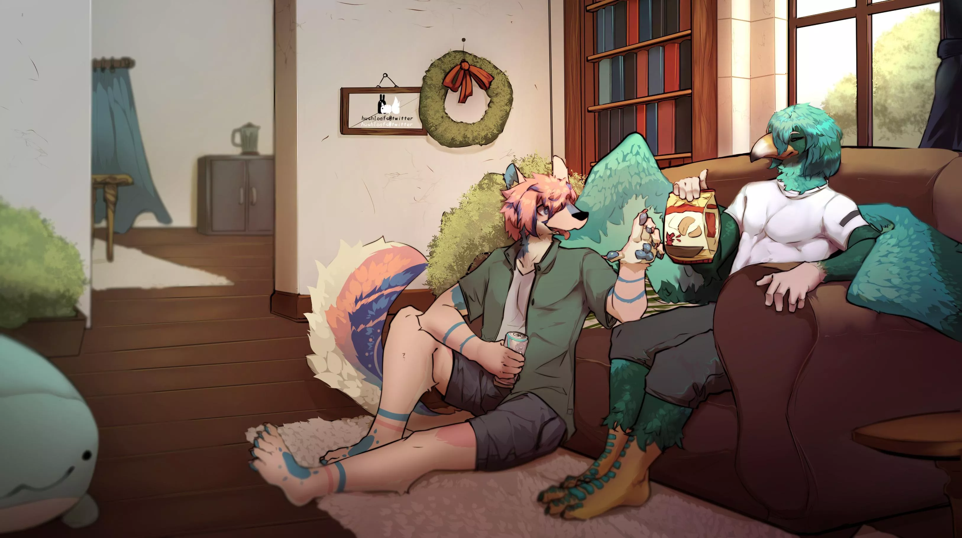 Birb n fomx🕊 (by me hushloafs@twitter)