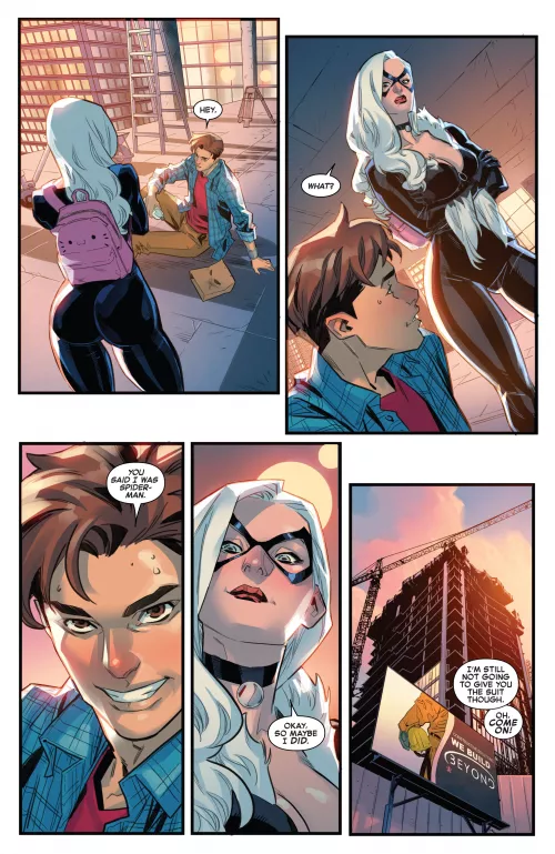 Black Cat's outfit looks shiny [Amazing Spider-Man #87][2022]