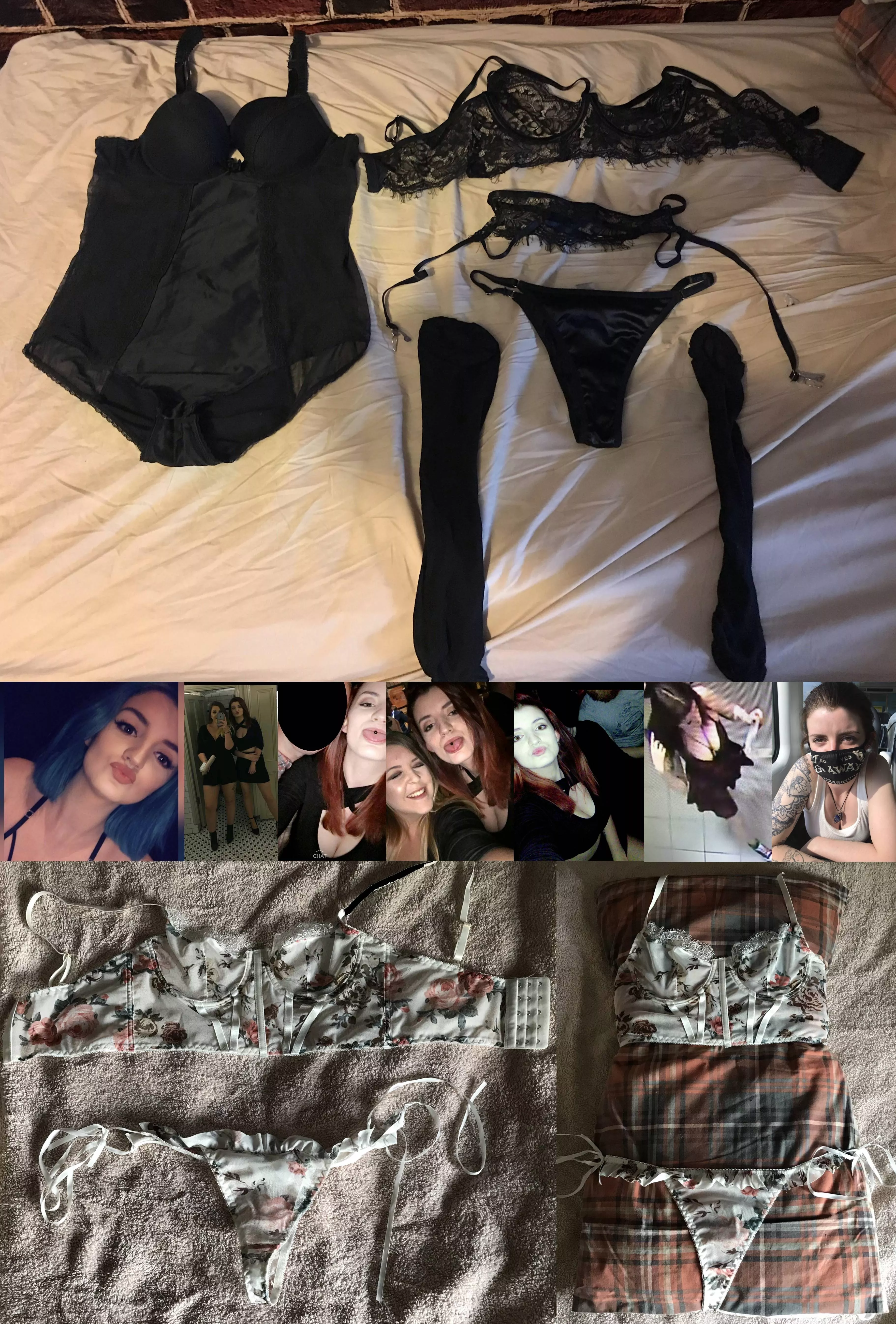 Black satin or white lace? Owner pictured