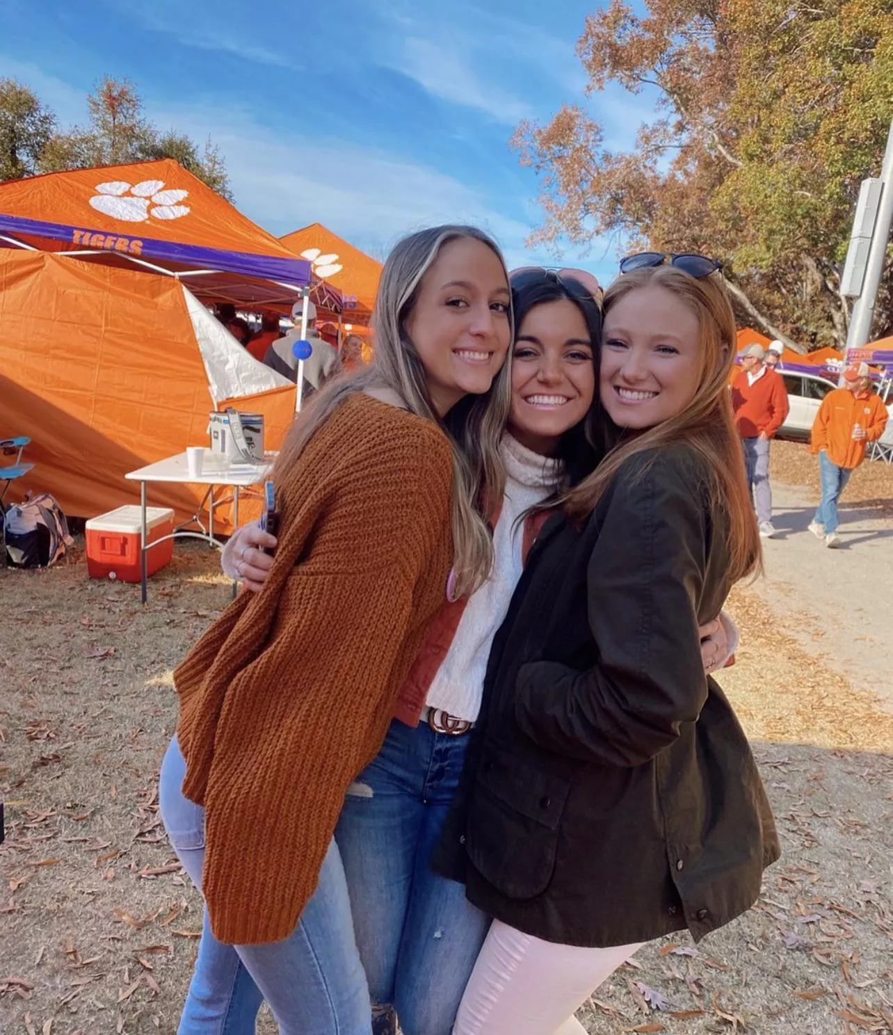 blonde, brunette, and redhead