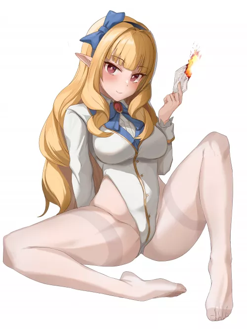 Blonde Elf Leotard And Pantyhose Burn After Reading (Pharamacom) [Original]