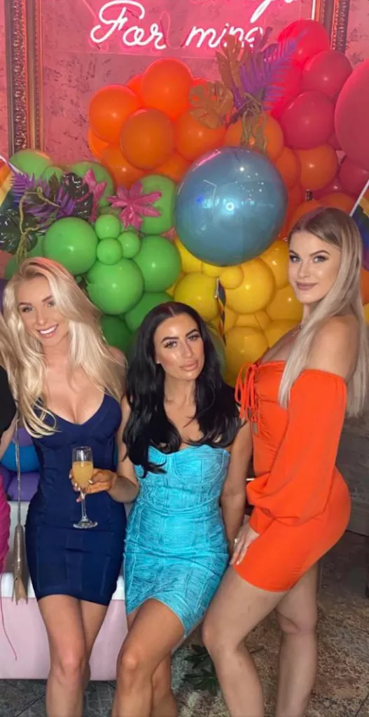 Blue turquoise orange