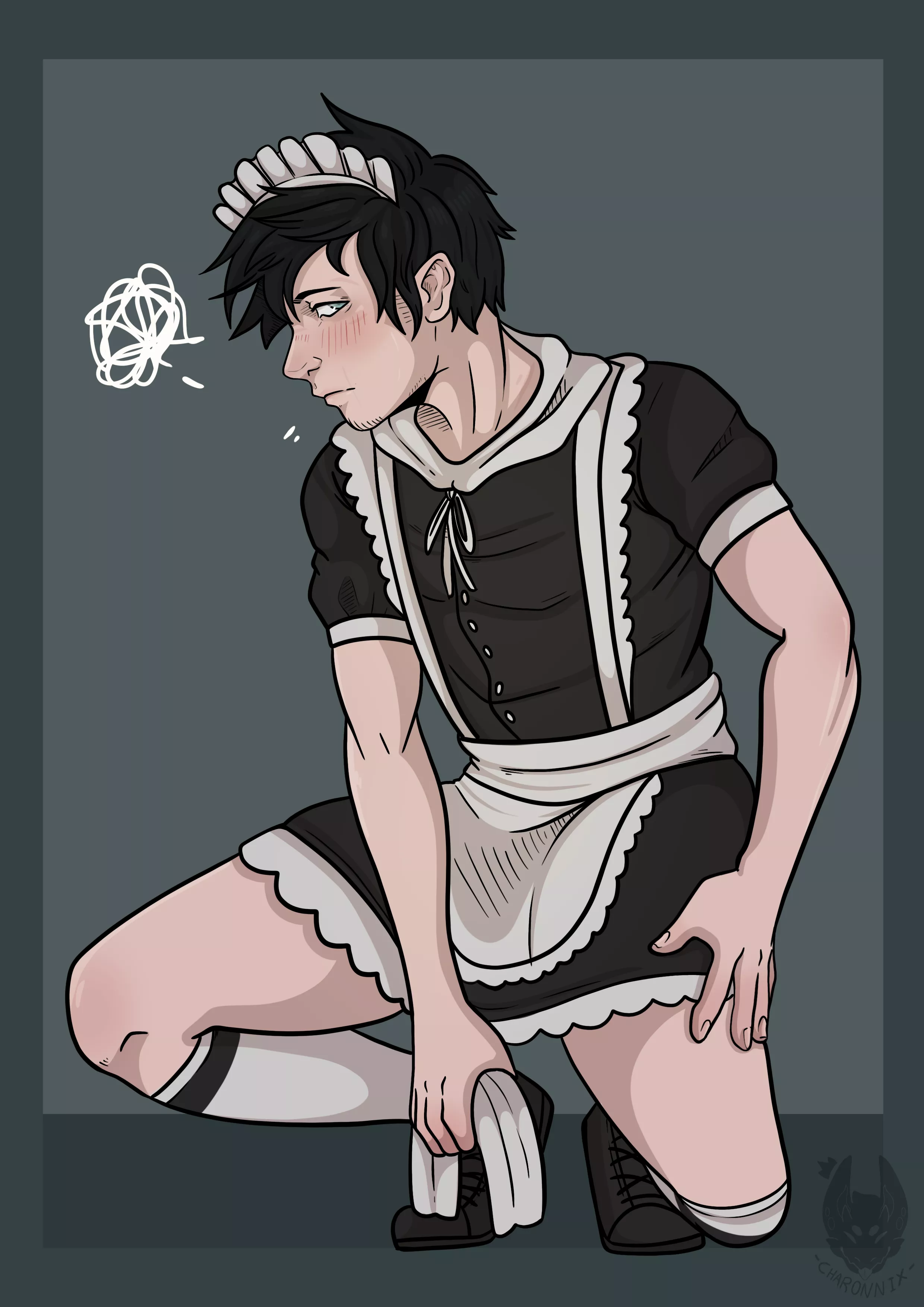 blushing maid (art by me <3)