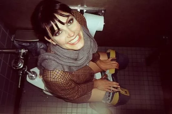 Bobbi on the toilet again.... Bobbi on the toilet again....
