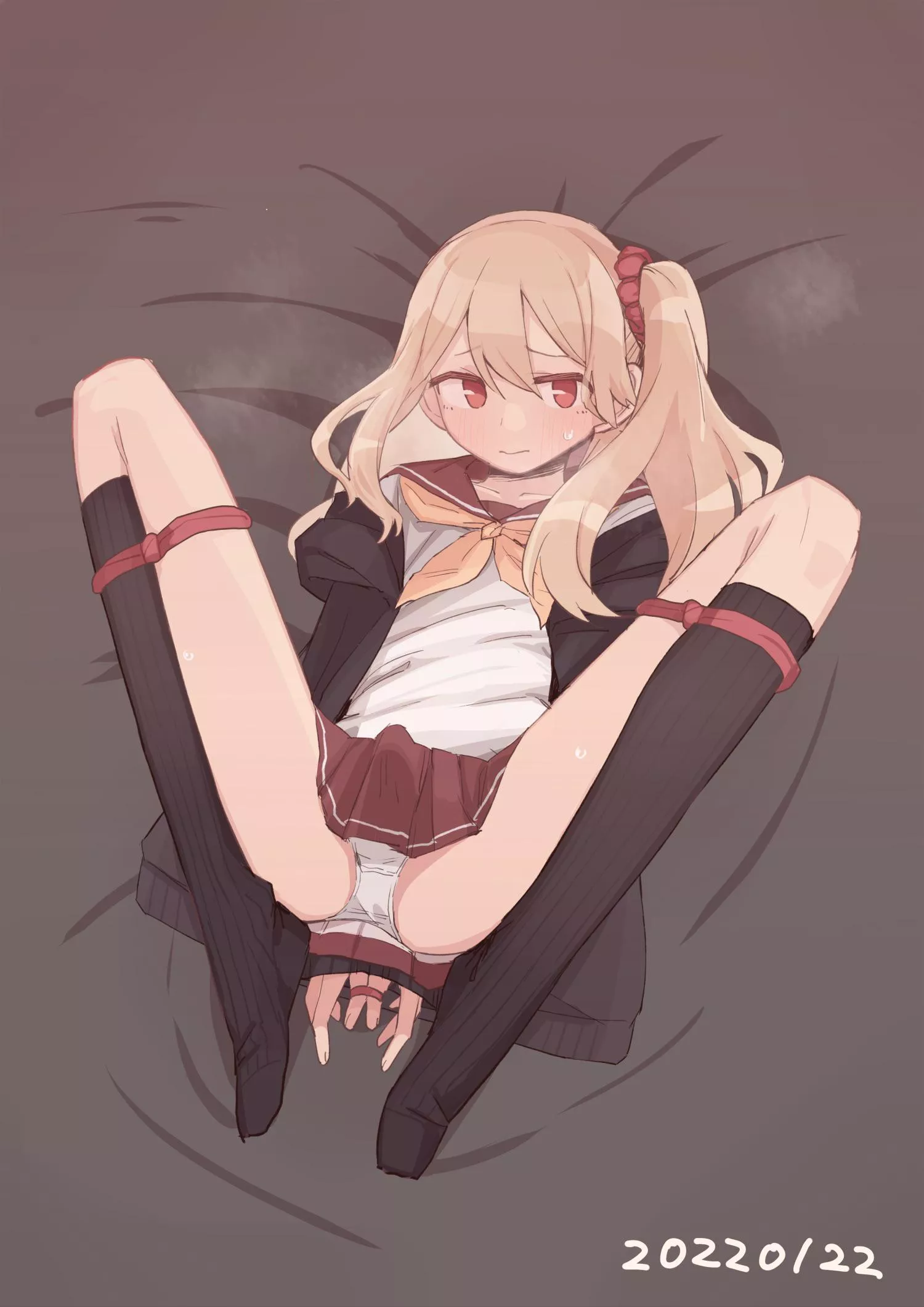 Bound and pitching a tent (unomiki)[Original]