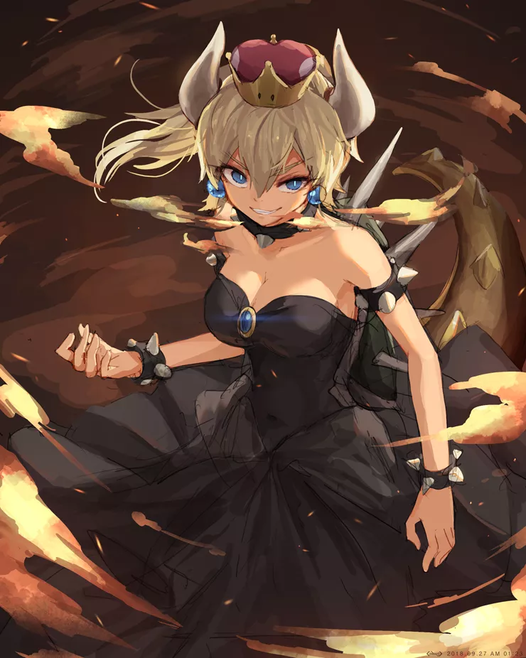 Bowsette ready to fight [by AsicaH]