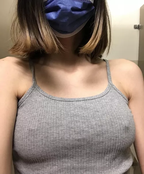 Braless at school once again 😌