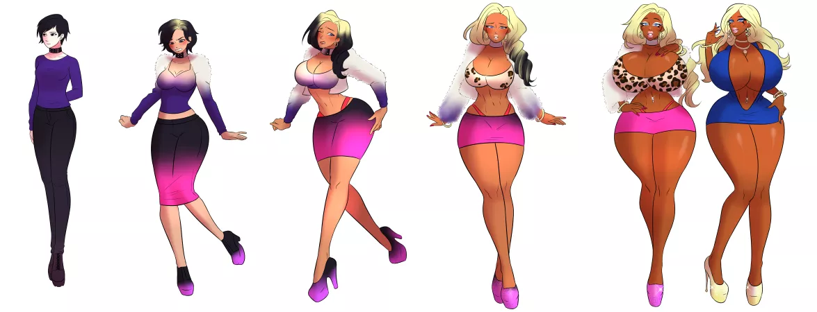 Bridgette Brat Bimbo OC TF sequence [F Human -> F Bimbo/Brat, Bimbofication, Bratification] by KeyGii