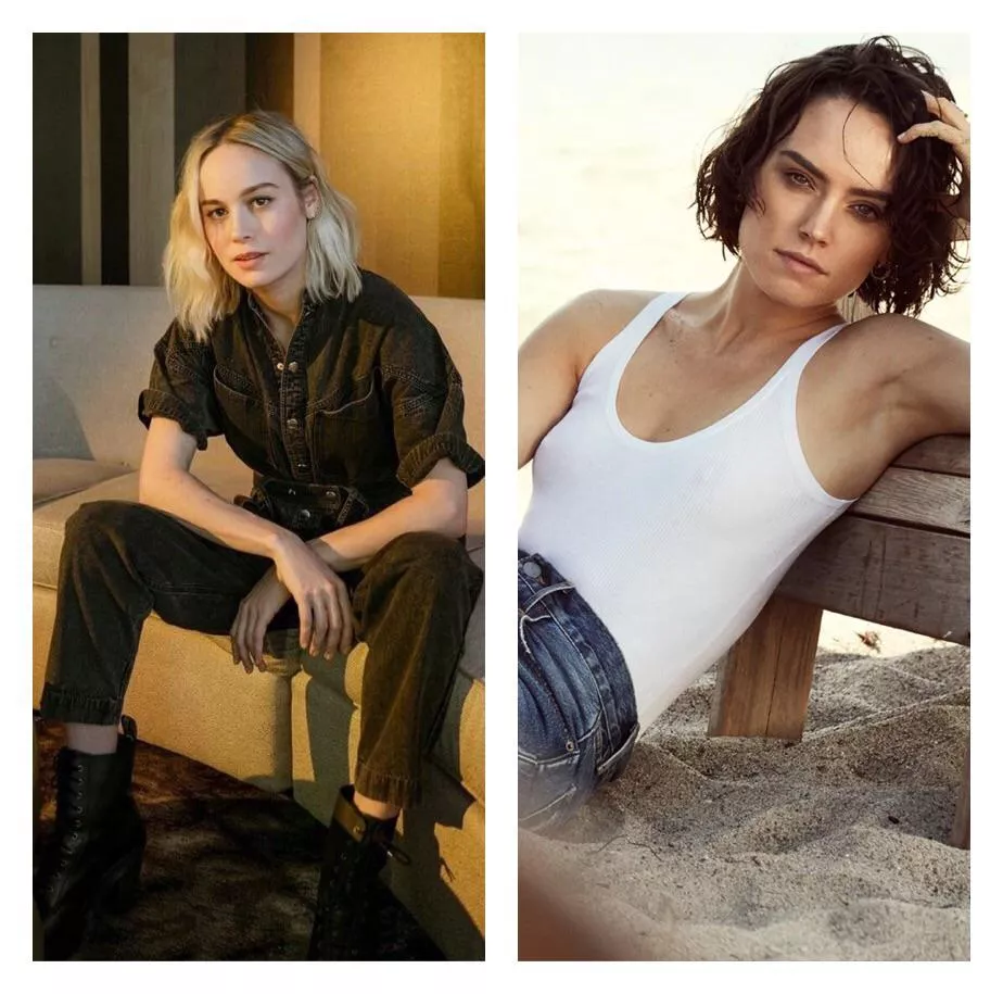 Brie Larson and Daisy Ridley both rocking the tomboy look Brie Larson and Daisy Ridley both rocking the tomboy look