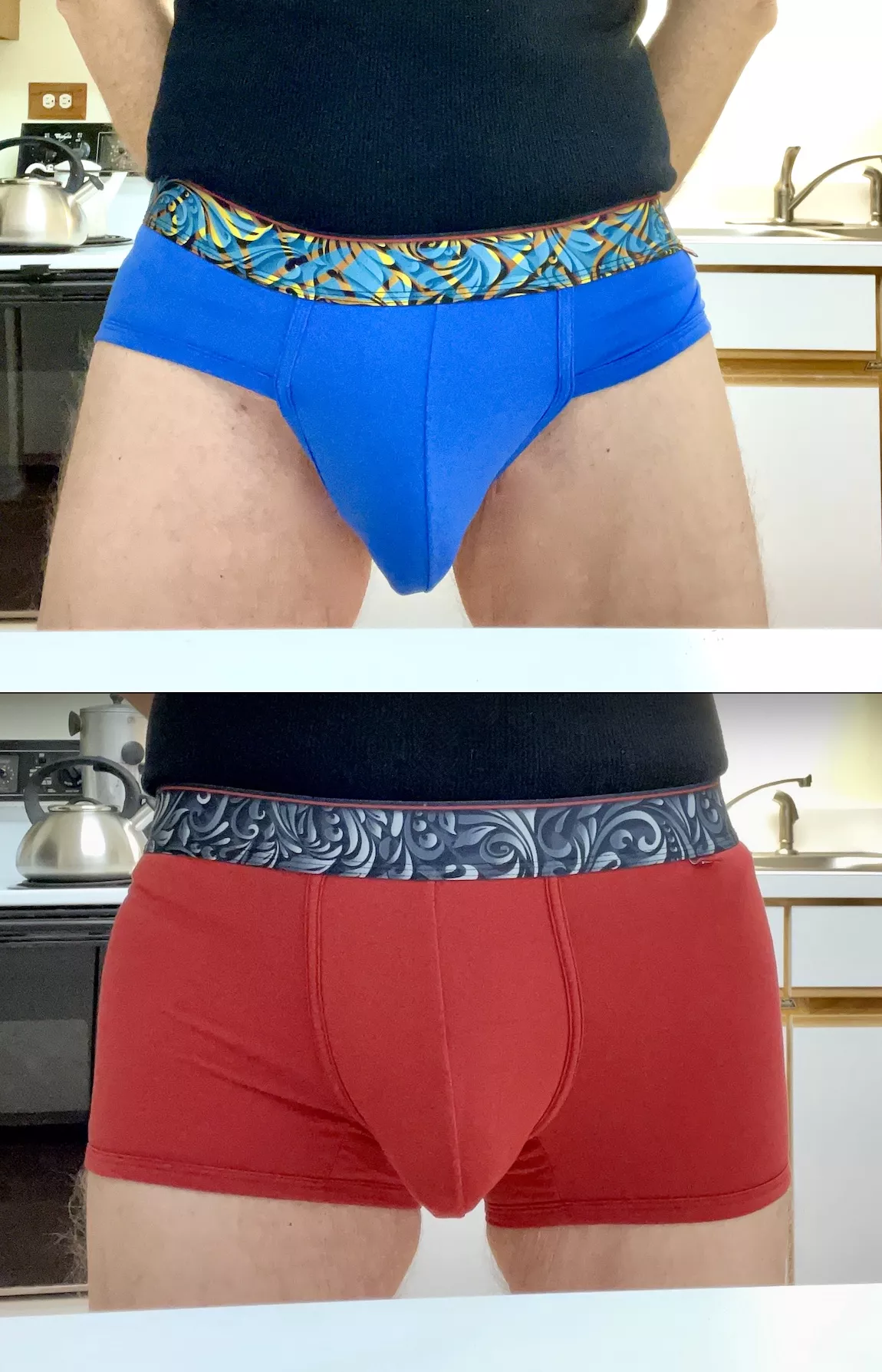 Briefs Or Trunks...Which Is Hotter? (Sorry they're not the same color!)