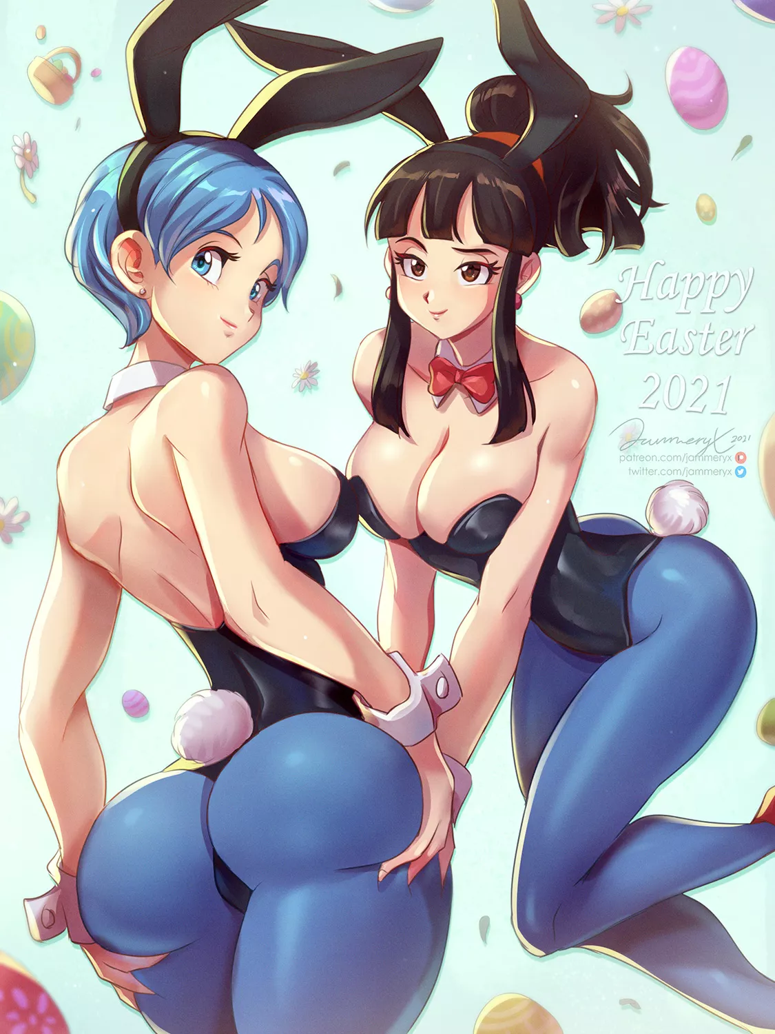 Bunnies Bulma & Chi-Chi (jammeryx)