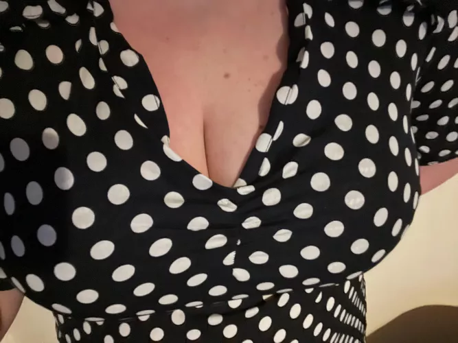Bursting out of my work blouse- someone is going to get an eyeful!