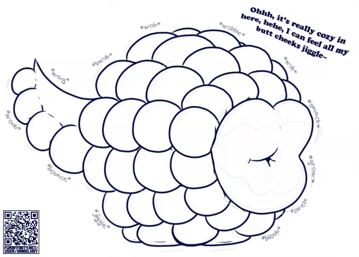 Butt sphere (Willing; multi-butt; hyper lips) [Daniel Kay]