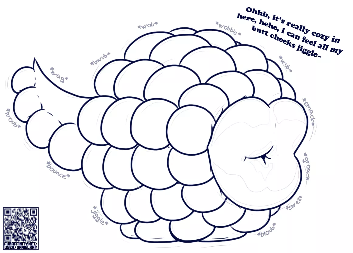 Butt sphere (Willing; multi-butt; hyper lips) [Daniel Kay]