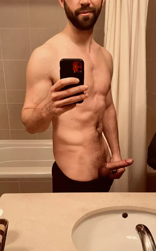 Cabin weekend. Who wants to sneak away for a quickie in the bathroom?