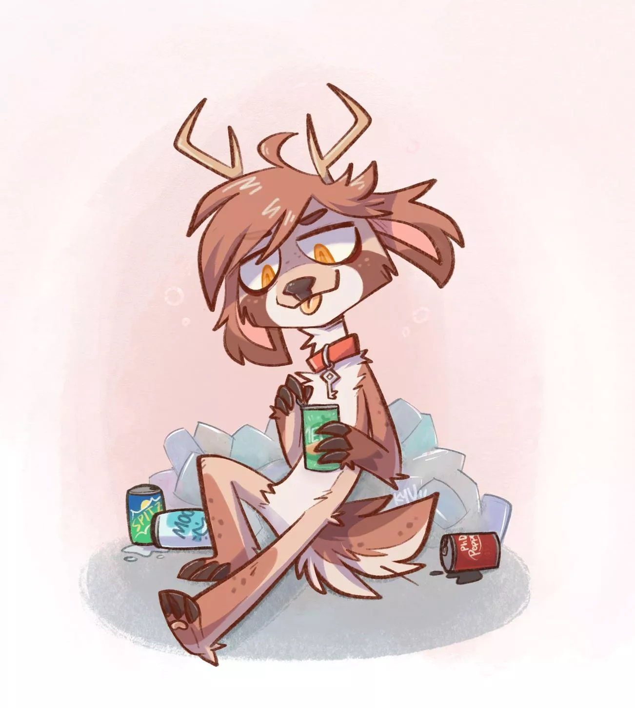 caffeine boost! [art by me @kazunekomori]