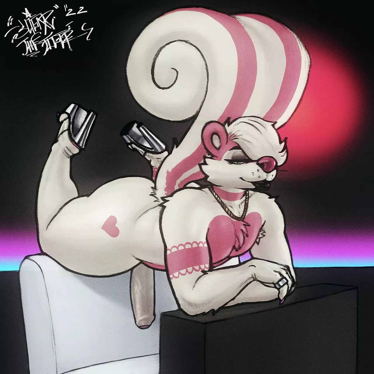 Caked up skunk man, art by (Dubmare)
