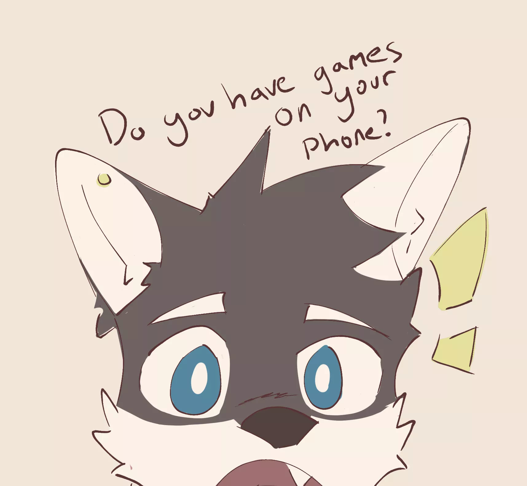 Can I borrow your phone plzz? (Art by me)