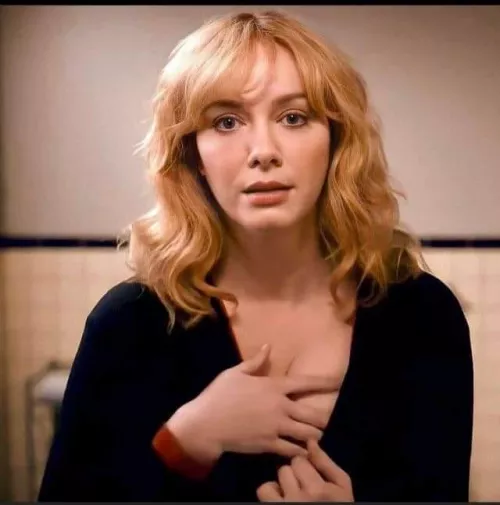 Can you imagine Christina Hendricks pulling her boobs out for you like this.