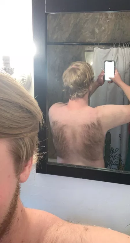 Can you see the line where I can’t reach with the razor?
