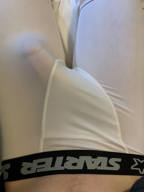 Can you tell Iām cut through my compression shorts?